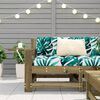 vidaXL Gartensofa mit Armlehne und Beistelltisch Kiefernholz