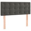 vidaXL Boxspringbett mit Matratze Dunkelgrau 100x200 cm Samt