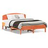 vidaXL Massivholzbett ohne Matratze Wachsbraun 140x190 cm Kiefernholz