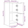 vidaXL Sideboard 2 pcs Schwarz Eichen-Optik 30 x 30 x 70 cm
