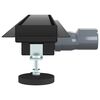 vidaXL 2 in 1 Duschabfluss Schwarz 60 cm Edelstahl 304