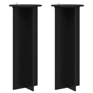 vidaXL Pflanzenst&auml;nder 2 Stk. Schwarz &Oslash;40 x 100 cm Holzwerkstoff