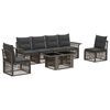 vidaXL Gartensofa-set 7 stk. Grau und Dunkelgrau Poly-Rattan