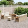vidaXL Gartensofa-set mit Kissen 10 pcs Beige und Creme