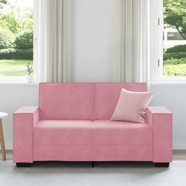 vidaXL 2-Sitzer-Sofa Rosa 120 cm Samt
