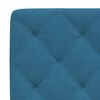 vidaXL Bett mit Matratze Blau 90x200 cm Samt