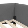 vidaXL Eckbettgestell mit Kopfteil Dunkelgrau 80 x 200 cm Stoff