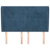vidaXL Kopfteil mit Ohren Dunkelblau 147x23x118/128 cm Samt