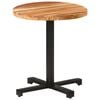 vidaXL Bistrotisch Rund &Oslash;70x75 cm Akazie Massivholz