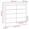 vidaXL Beistellschrank Wei&szlig; 100x40x90 cm Massivholz Kiefer