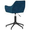 vidaXL Esszimmerst&uuml;hle 4 Stk. Drehbar Blau Samt