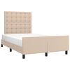 vidaXL Bettgestell mit Kopfteil Cappuccino-Braun 120x200 cm Kunstleder