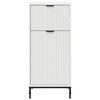 vidaXL Badezimmerschrank mit Speicher Hochglanz Wei&szlig; 39,5 x 36 x 88 cm