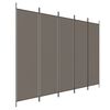 vidaXL 5-tlg. Paravent Anthrazit 250x220 cm Stoff