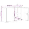 vidaXL Aktenschrank Hellgrau und Dunkelgrau 90x40x70 cm Stahl