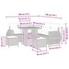 vidaXL Gartensofa-set mit Kissen 8 pcs Beige und Hellgrau Poly-Rattan
