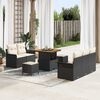 vidaXL Garten-Sofa-Set 8 pcs Schwarz Poly-Rattan