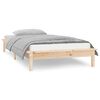 vidaXL Massivholzbett mit LEDs 75x190 cm