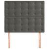 vidaXL Kopfteil Dunkelgrau 100 x 5 x 118/128 cm Samt