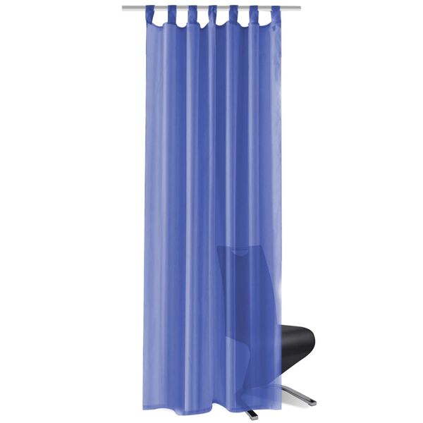 vidaXL Voile-Gardinen 2 Stk. 140 x 225 cm K&ouml;nigsblau