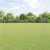 vidaXL Zaun mit Pfosten Silber 1 x 50 m Stahl