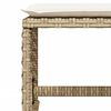vidaXL 15-tlg. Garten-Essgruppe mit Kissen Beige Poly Rattan