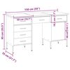 vidaXL Werkbank mit Schubladen 3 pcs Schwarz 150 x 55 x 85 cm