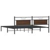vidaXL Bettgestell ohne Matratze Braun Eichen-Optik 200x200 cm