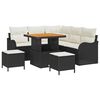 vidaXL Gartensofa-set 8 stk. Schwarz Poly-Rattan