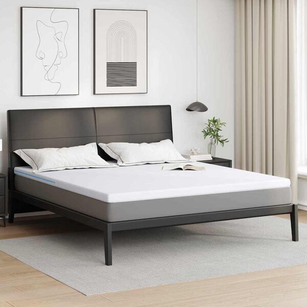 vidaXL Matratzenauflage Wei&szlig; 180 x 200 cm Jacquard-Stoff
