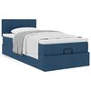 vidaXL Ottoman-Bett mit Matratze Blau 90x200 cm Stoff