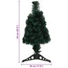 vidaXL K&uuml;nstlicher Weihnachtsbaum Schlank mit St&auml;nder und LED 64 cm Glasfaser