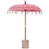 vidaXL Balinesischer Sonnenschirm mit Sockel Rosa 185 x 185 x 260 cm
