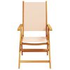 vidaXL Gartenst&uuml;hle Verstellbar 6 Stk. Beige Stoff und Massivholz
