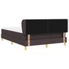 vidaXL Boxspringbett mit Matratze Dunkelbraun 140 x 200 cm Stoff