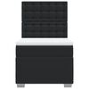 vidaXL Boxspringbett mit Matratze Schwarz 100x200 cm Kunstleder