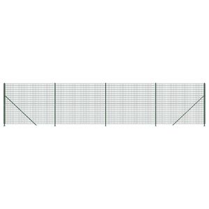 vidaXL Maschendrahtzaun mit Bodenflansch Gr&uuml;n 2,2x10 m