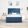 vidaXL Boxspringbett mit Matratze mit Kopfteil Blau 140 x 190 cm Stoff