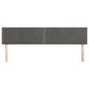 vidaXL Kopfteile 2 Stk. Dunkelgrau 100x5x78/88 cm Samt