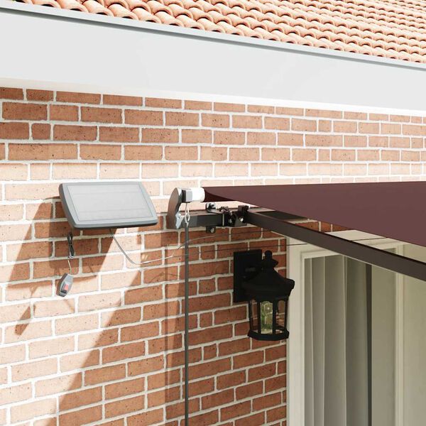 vidaXL Markise Manuell mit LEDs Braun 400x300 cm