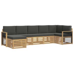 vidaXL Outdoor-Sofagarnitur 7 stk. Wei&szlig; und Anthrazit