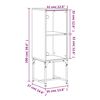 vidaXL Beistellschrank mit Glast&uuml;r Braun Eichen-Optik 35x37x100 cm