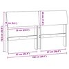 vidaXL Gepolstertes Kopfteil Hellgrau 150 cm Massives Kiefernholz