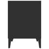 vidaXL Nachttische 2 Stk. Schwarz 40x35x50 cm