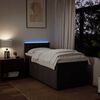 vidaXL Boxspringbett mit Matratze Dunkelbraun 80x200 cm Stoff