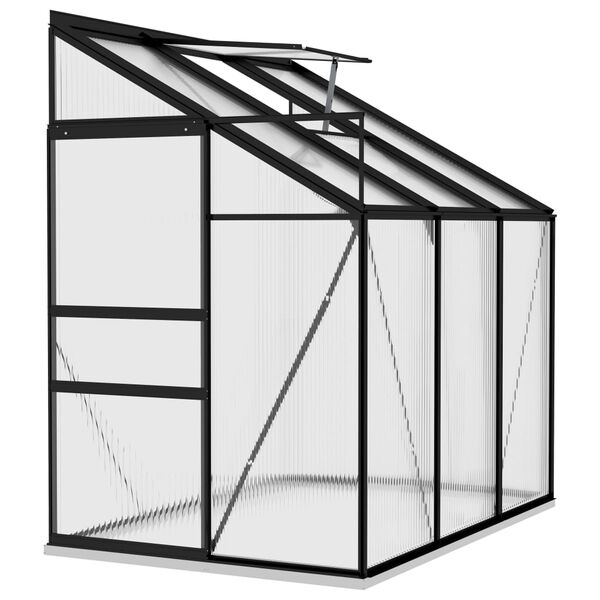 vidaXL Anlehngew&auml;chshaus Anthrazit Aluminium 3,97 m&sup3;