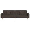 vidaXL Schlafsofa 2-Sitzer mit 2 Kissen Dunkelbraun Stoff