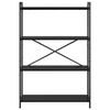 vidaXL B&uuml;cherregal Schwarz Eichen-Optik 80 x 30 x 120 cm Holzwerkstoff