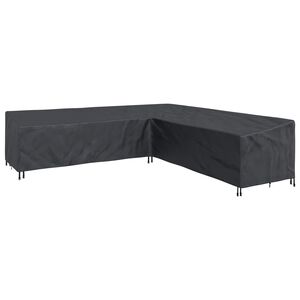 vidaXL M&ouml;belbezug 300 x 300 x 80 cm 210D Oxford Stoff L-Form Schwarz