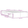 vidaXL Bettgestell Braun Eichen-Optik 120x200 cm